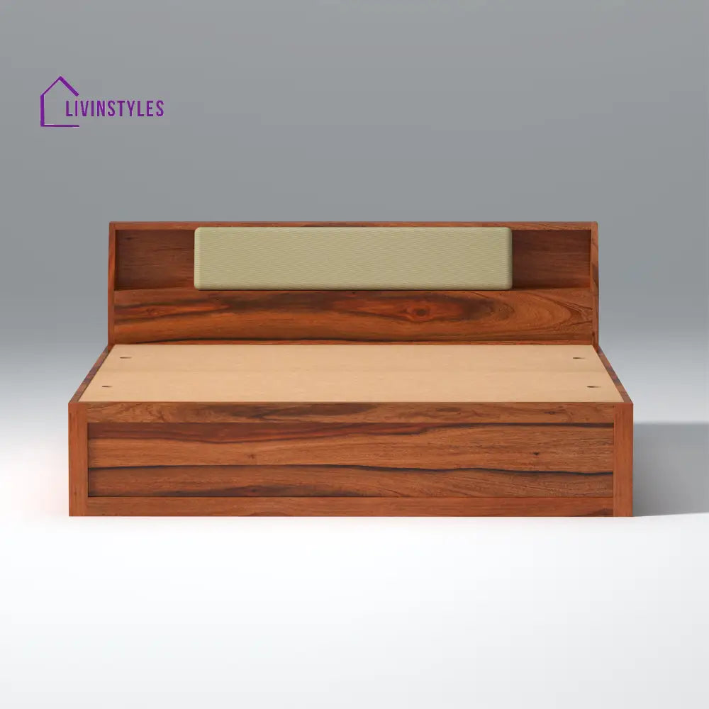 Sofiya Sheesham Wood bed with Drawer Storage in Maharani Colour