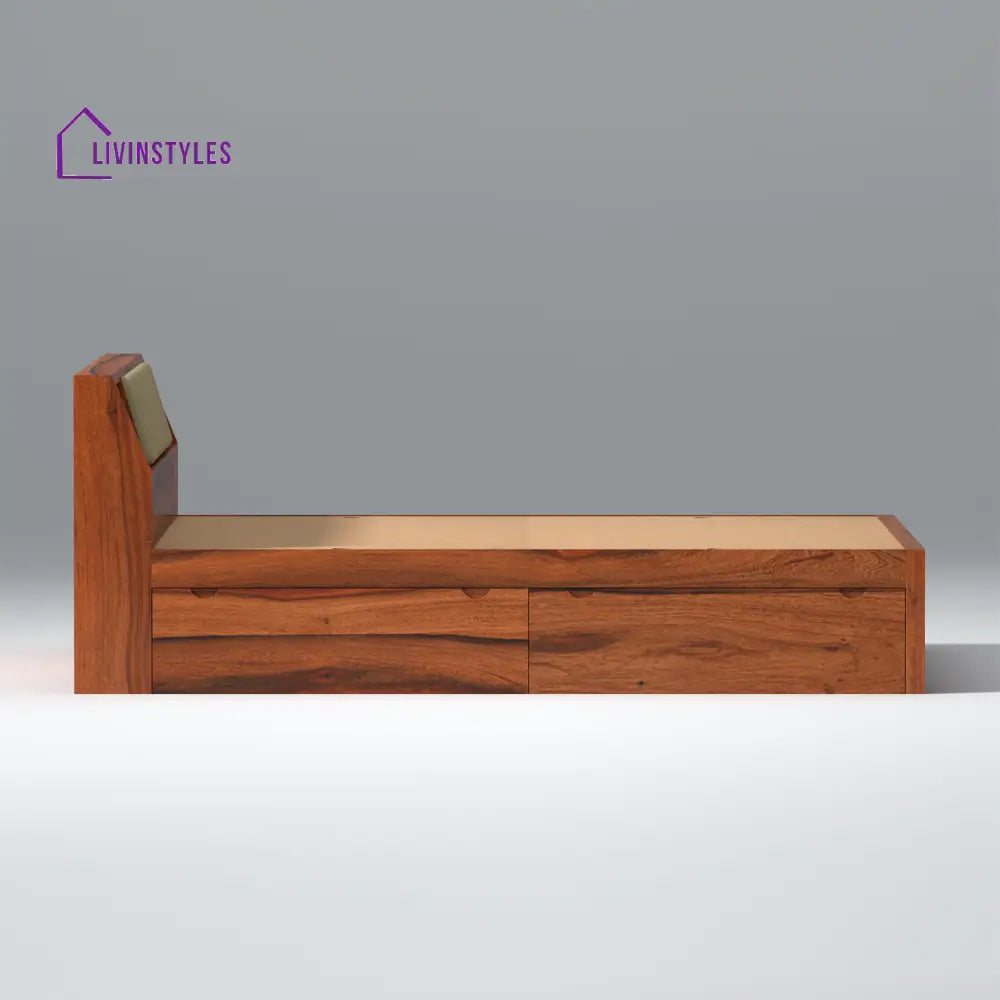 Sofiya Sheesham Wood bed with Drawer Storage in Maharani Colour