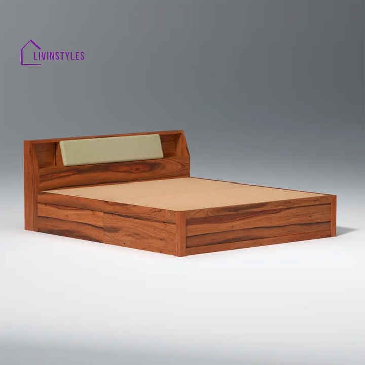Sofiya Sheesham Wood bed with Drawer Storage in Maharani Colour