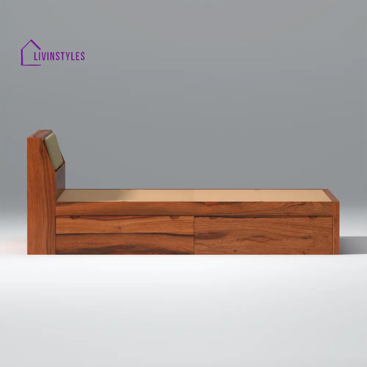 Sofiya Sheesham Wood bed with Drawer Storage in Maharani Colour