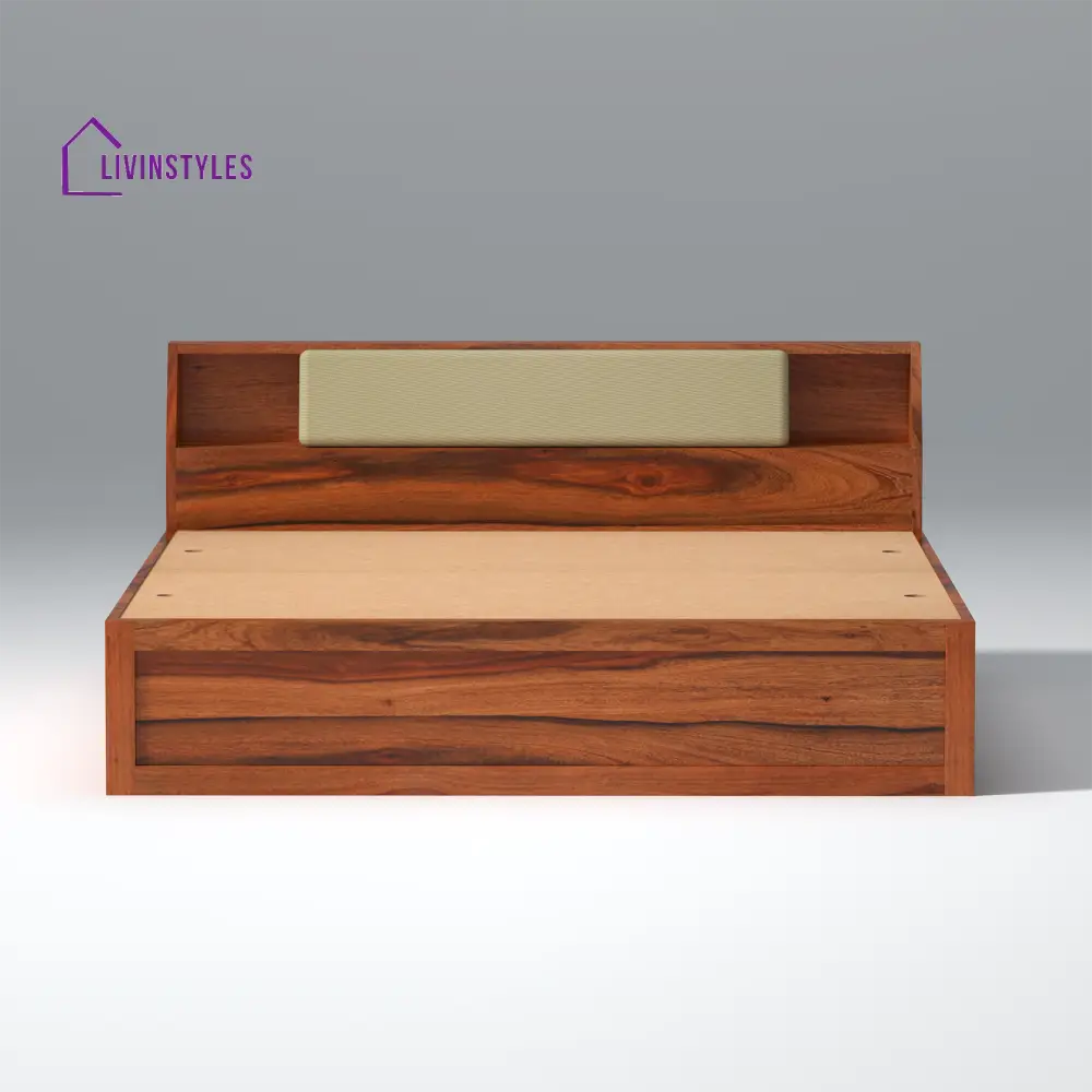 Sofiya Sheesham Wood bed with Drawer Storage in Maharani Colour