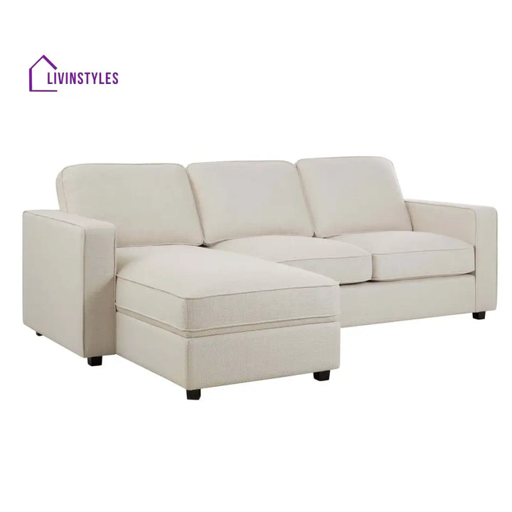 Soho Left Hand Storage Chaise Sofa - Beige - Sofas