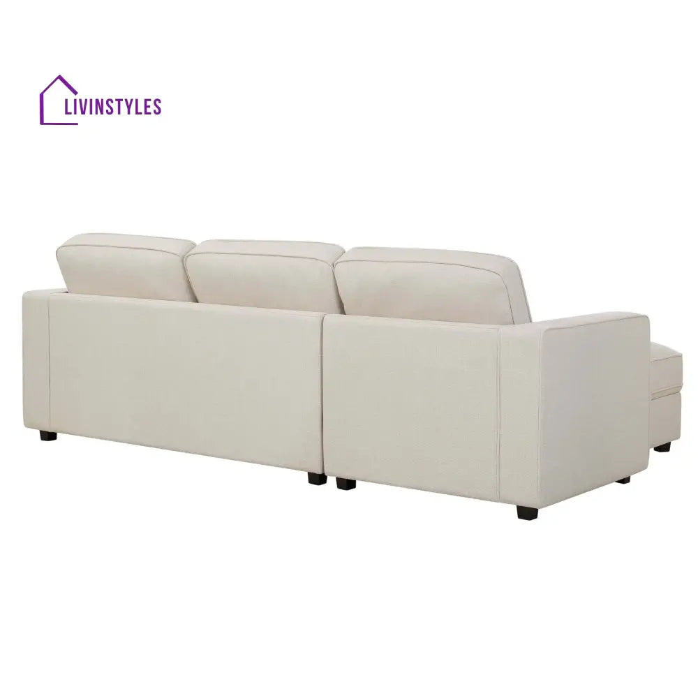 Soho Left Hand Storage Chaise Sofa - Beige - Sofas