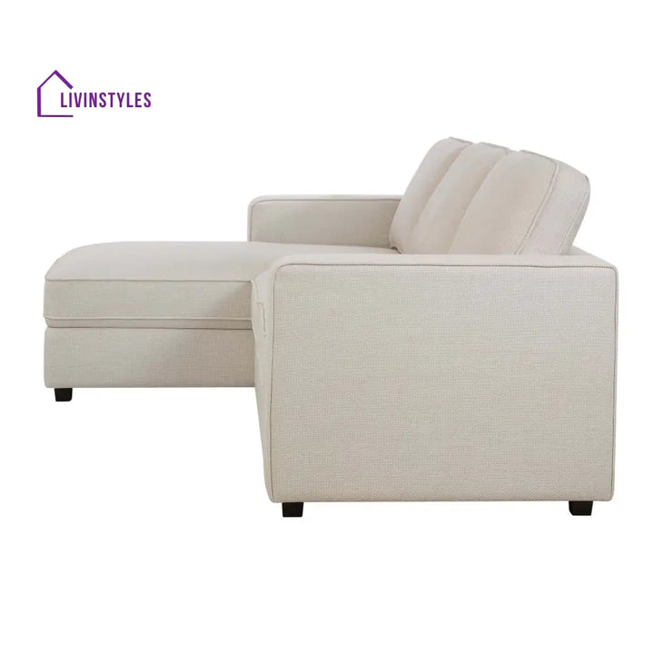 Soho Left Hand Storage Chaise Sofa - Beige - Sofas