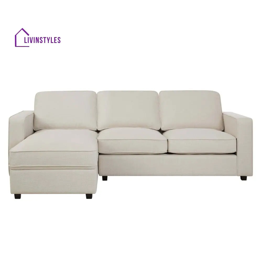 Soho Left Hand Storage Chaise Sofa - Beige - Sofas