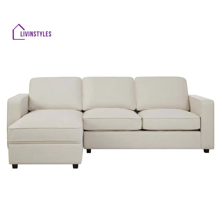 Soho Left Hand Storage Chaise Sofa - Beige - Sofas