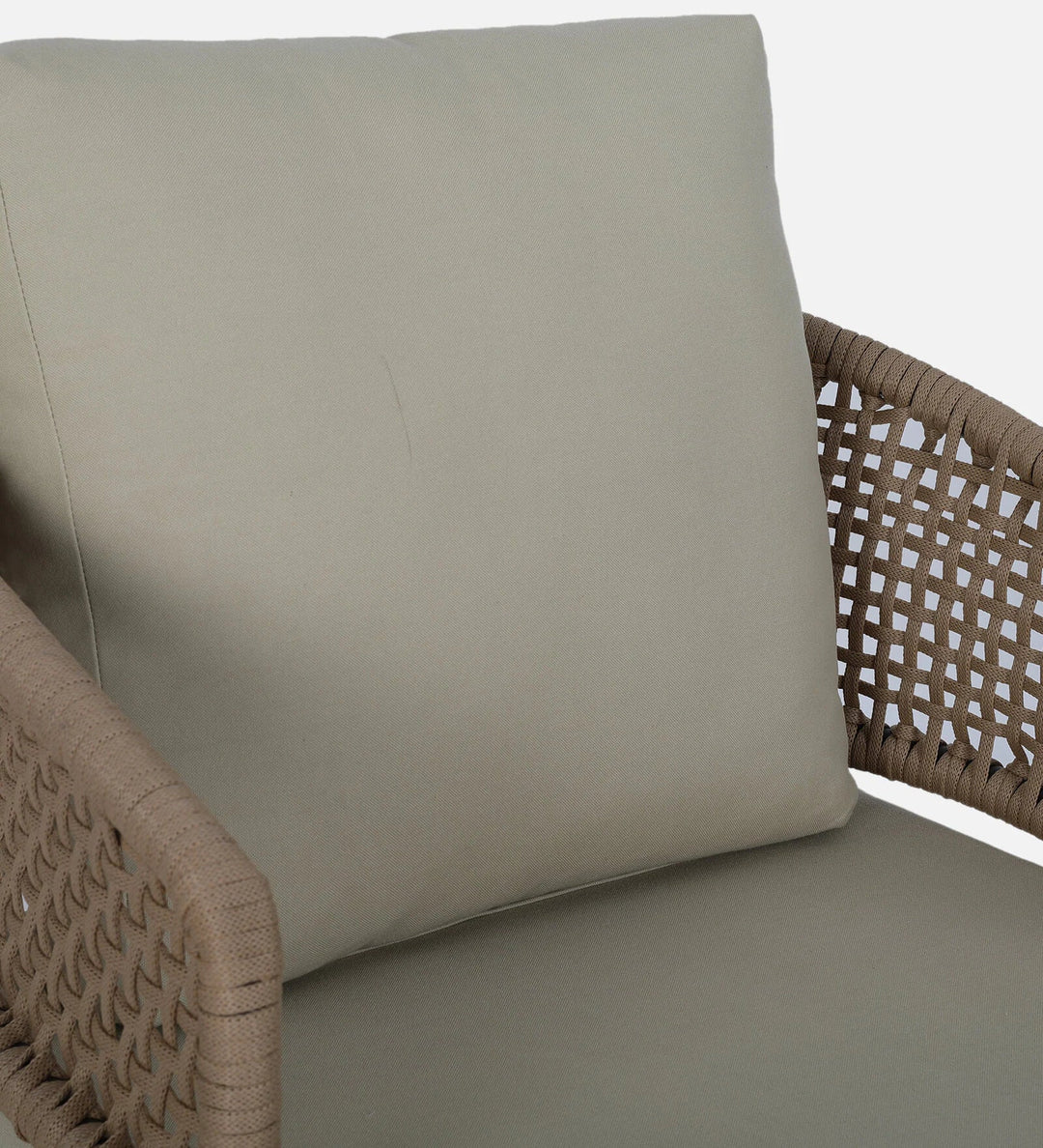 Volker Outdoor Sofa Set 2 Seater, 2 Single seater and 1 Center Table (Natural) Braided & Rope