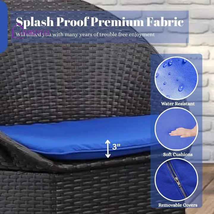 Solana 3-Piece Outdoor Rattan Wicker Patio Set - Patio Set