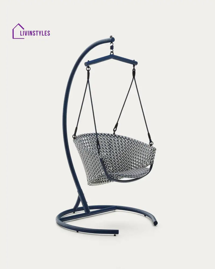 Solax Single Seater Hanging Swing With Stand For Balcony Garden - Swings