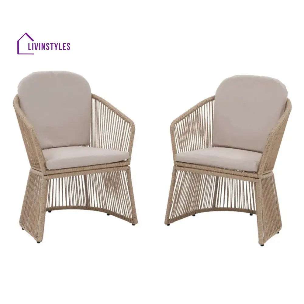 Soledad 2-Piece Outdoor Rope Patio Chairs - Patio Chairs