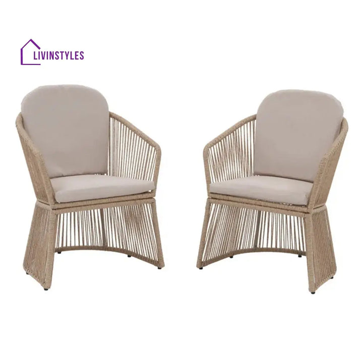 Soledad 2-Piece Outdoor Rope Patio Chairs - Patio Chairs