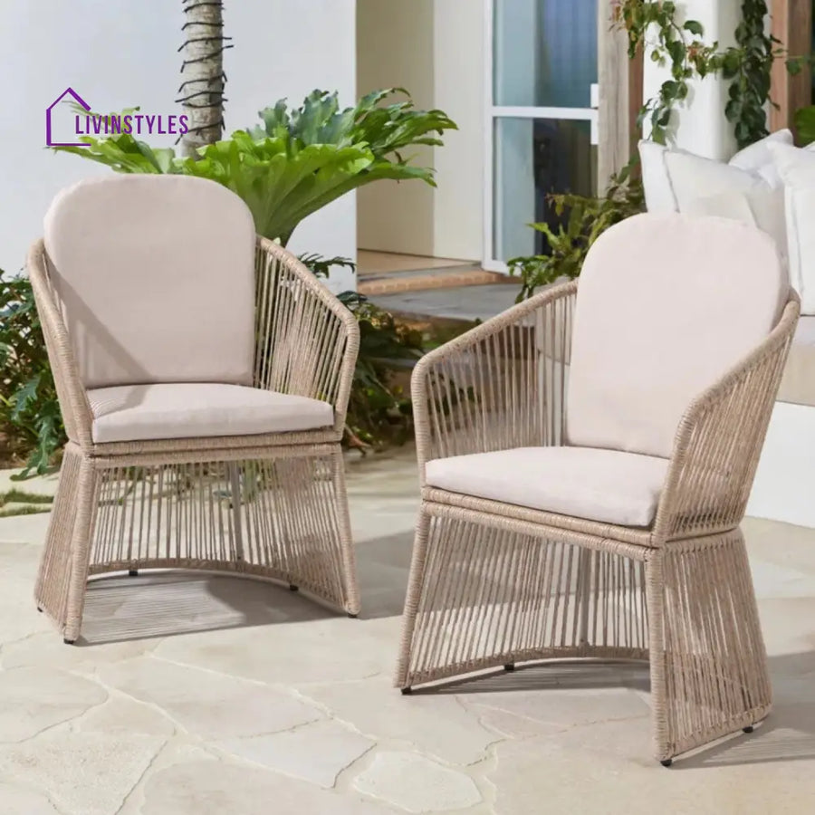Soledad 2-Piece Outdoor Rope Patio Chairs - Patio Chairs
