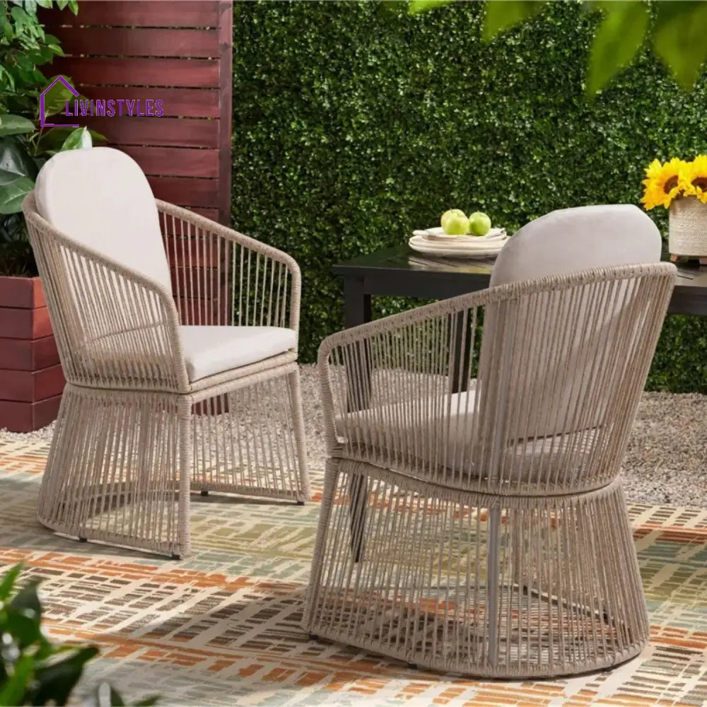 Soledad 2-Piece Outdoor Rope Patio Chairs - Patio Chairs