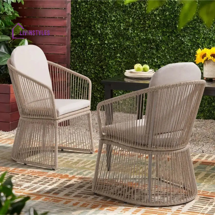 Soledad 2-Piece Outdoor Rope Patio Chairs - Patio Chairs