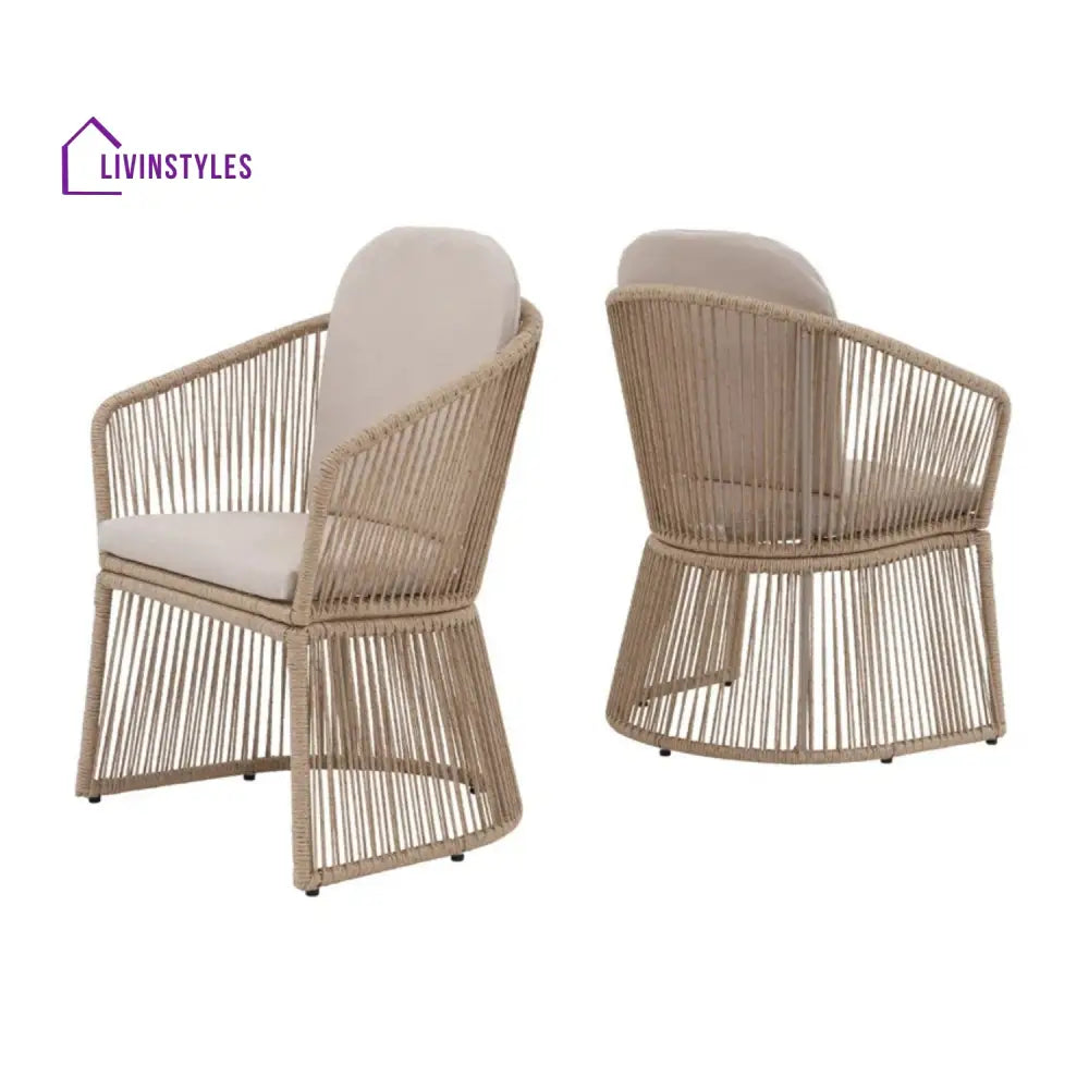 Soledad 2-Piece Outdoor Rope Patio Chairs - Patio Chairs