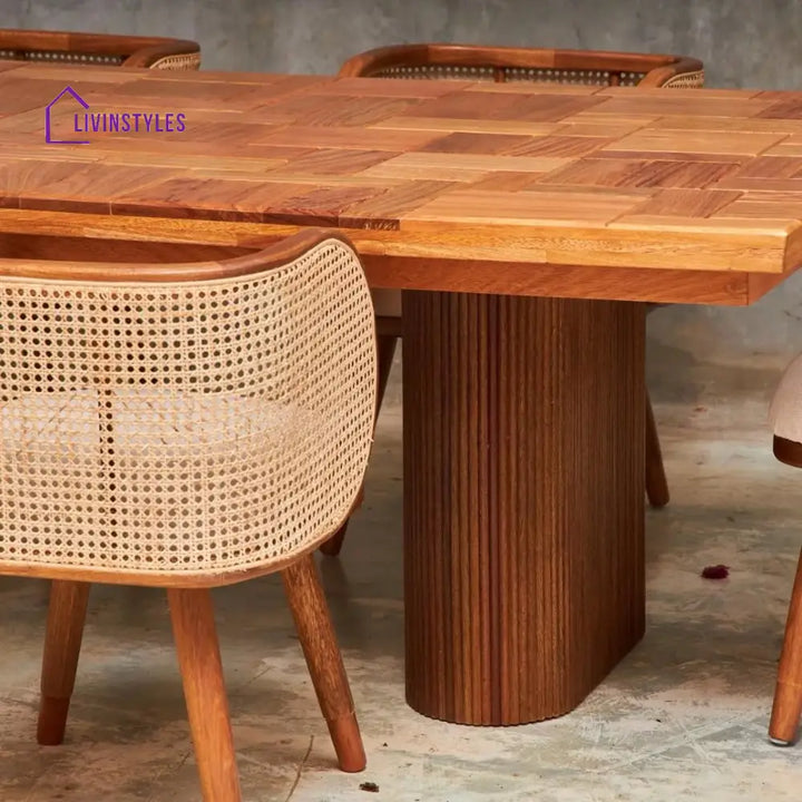 Solid Teak Wood Dining Table Set