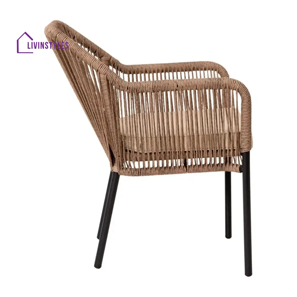 Sonal 2-Piece Outdoor Rope Patio Dining Chairs Dinning Chairs
