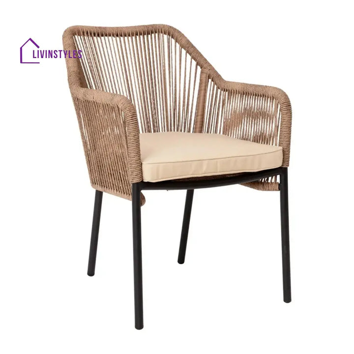 Sonal 2-Piece Outdoor Rope Patio Dining Chairs Dinning Chairs