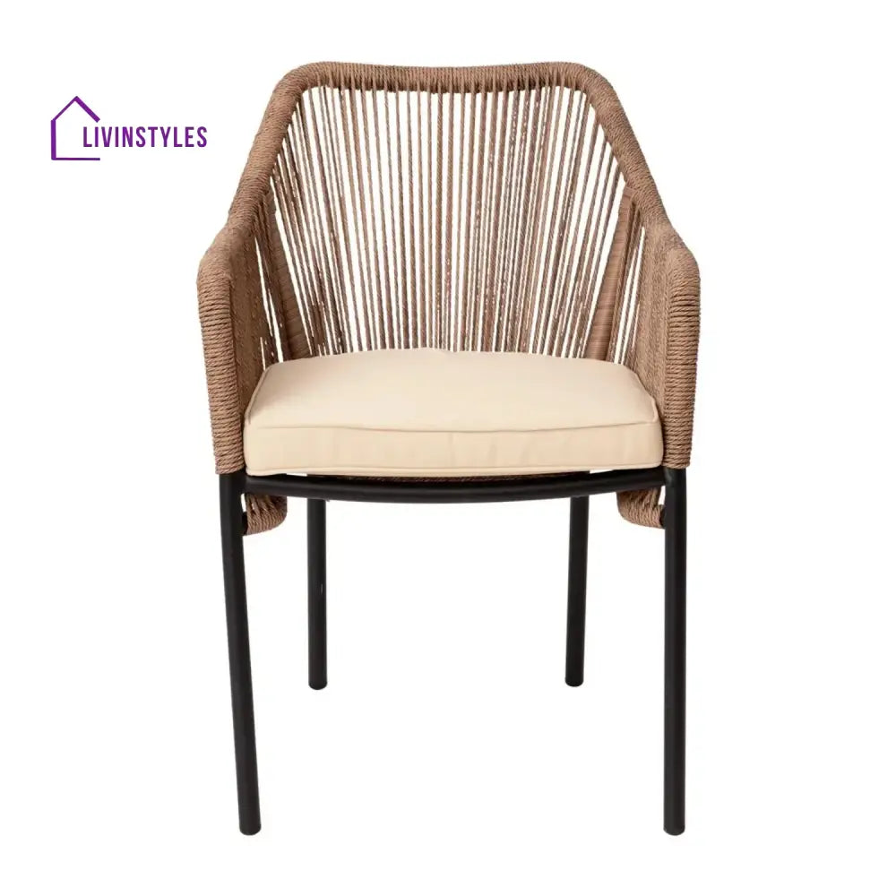 Sonal 2-Piece Outdoor Rope Patio Dining Chairs Dinning Chairs