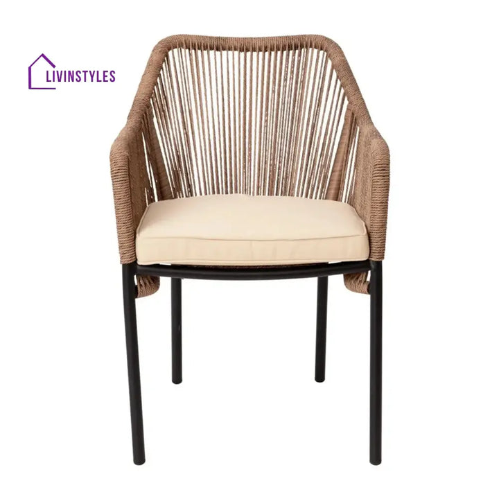 Sonal 2-Piece Outdoor Rope Patio Dining Chairs Dinning Chairs