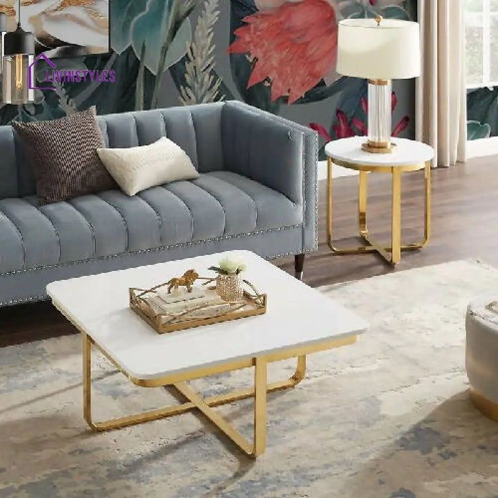 Sonali Metal And Marble Center Table