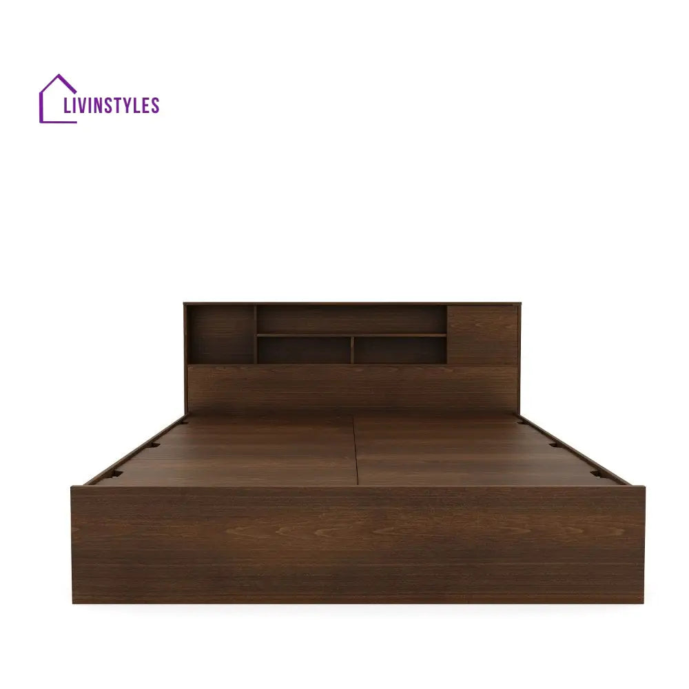Alexei King Bed With Storage (Walnut) Home Furniture