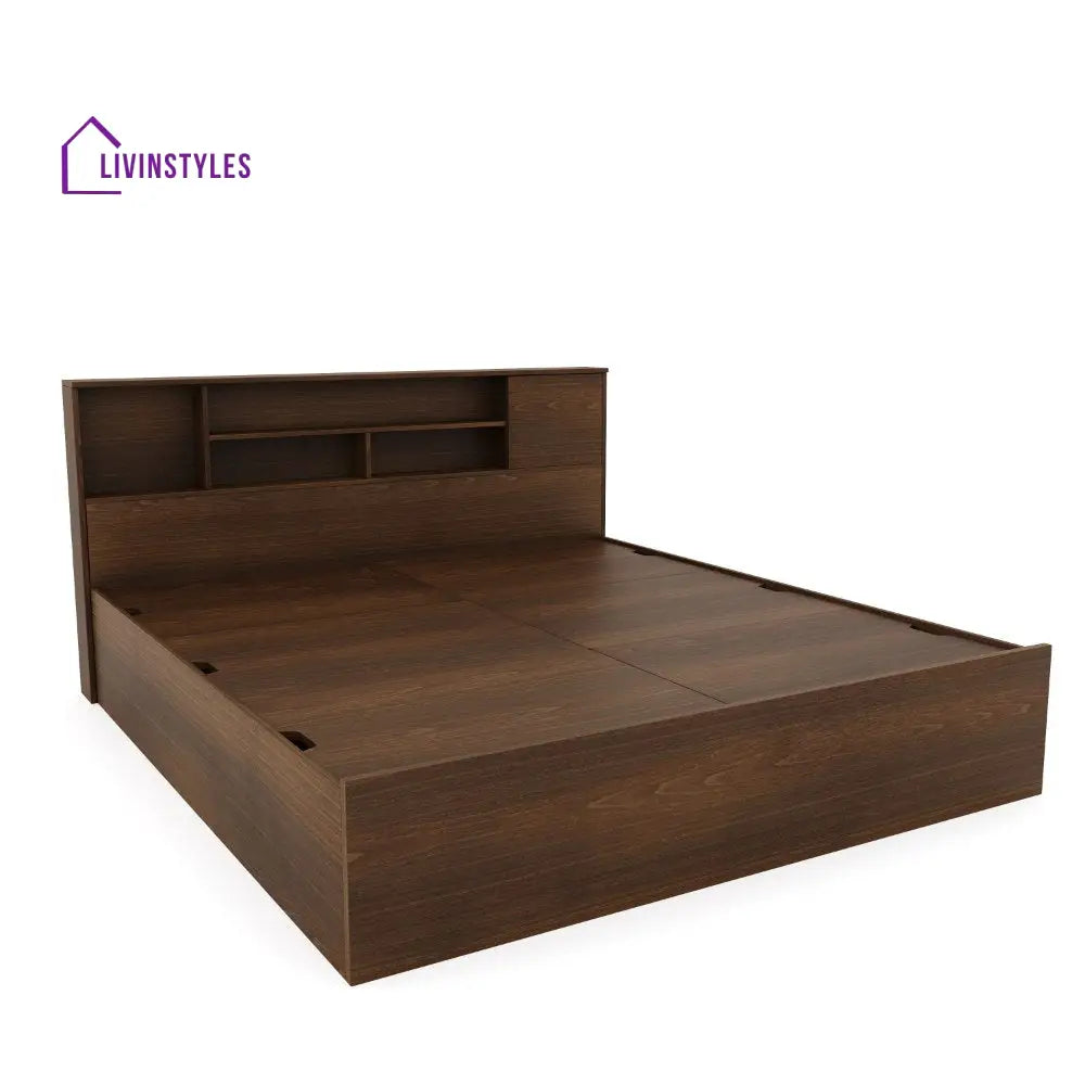 Alexei King Bed With Storage (Walnut) Home Furniture
