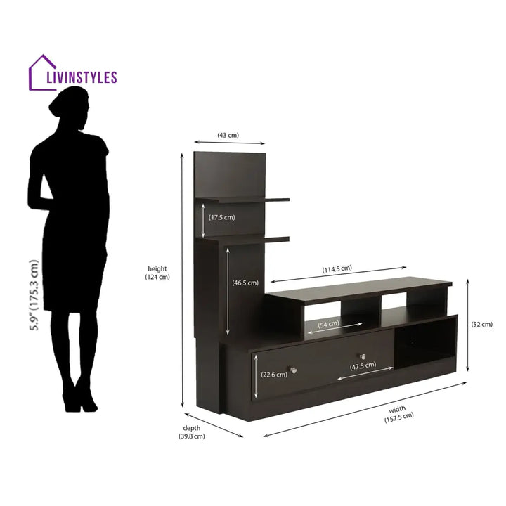 Alexey Low Height Wall Unit (Wenge) Home Furniture