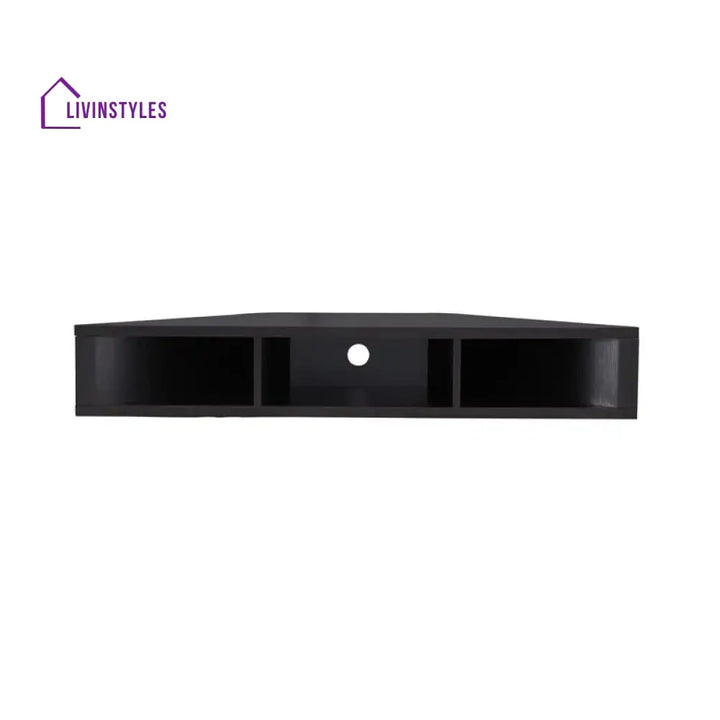 Sophia Wall Mounted Black Finish Tv Unit Stand for Living Room
