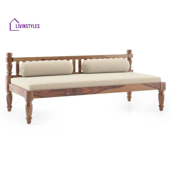 Sophie Diwan in Crystal Grey Floral Teak