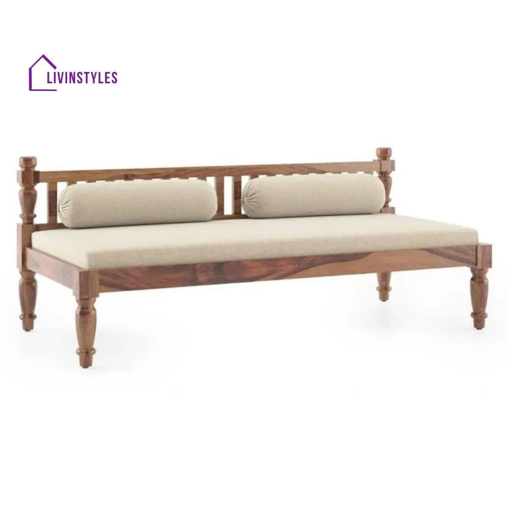 Sophie Diwan in Crystal Grey Floral Teak