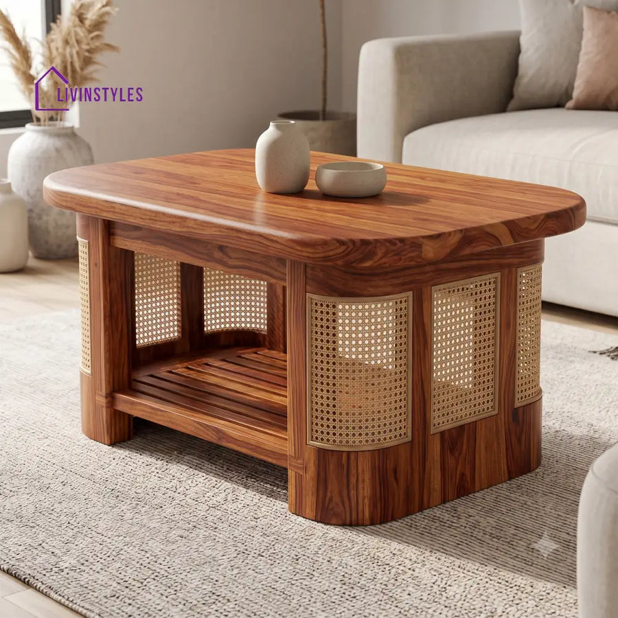 Sophie Wooden Coffee Table for Living Room | Tea Table | Teapoy | Center table