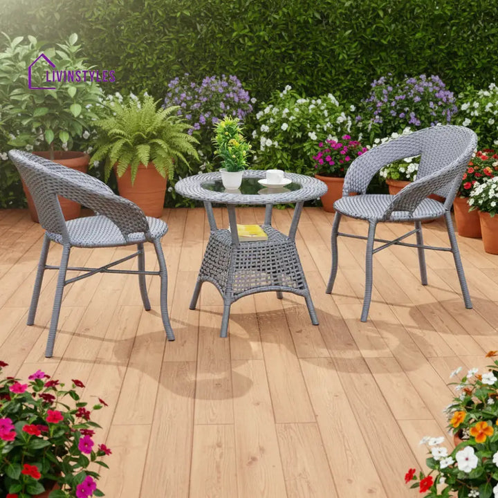 Soraya 3-Piece Outdoor Rattan Wicker Patio Bistro Set Patio Set