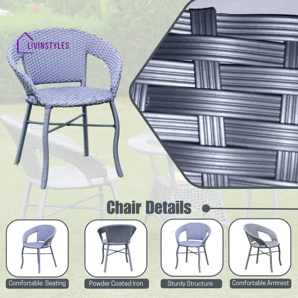 Soraya 3-Piece Outdoor Rattan Wicker Patio Bistro Set Patio Set