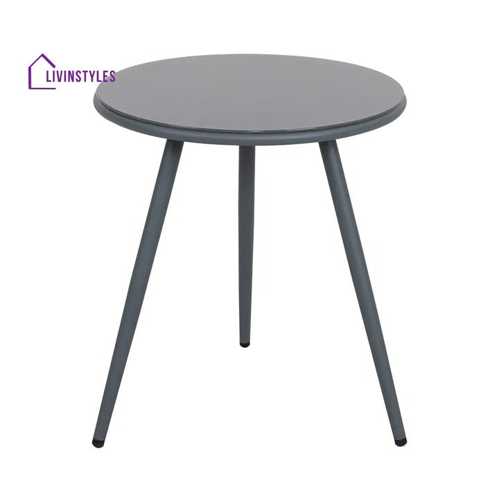 Spade Outdoor Patio Seating Set 2 Chairs and 1 Table Set (Grey) Braided & Rope - Coffee Table Sets