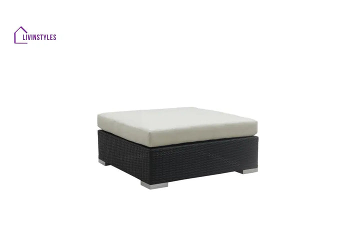 Spera Outdoor Garden Balcony Sofa Set 3 Seater 2 Seater 1 Seater 1 Ottoman 1 Center Table and 1 Side Table Set (Black)