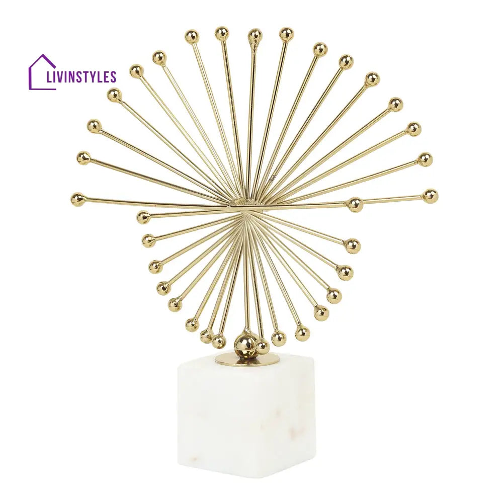 Spinfinity Sculpture In Gold Decorative