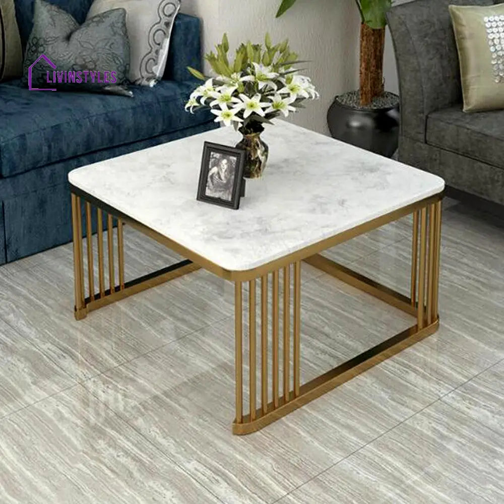 Square Tethered Metallic Table (Set Of 2)