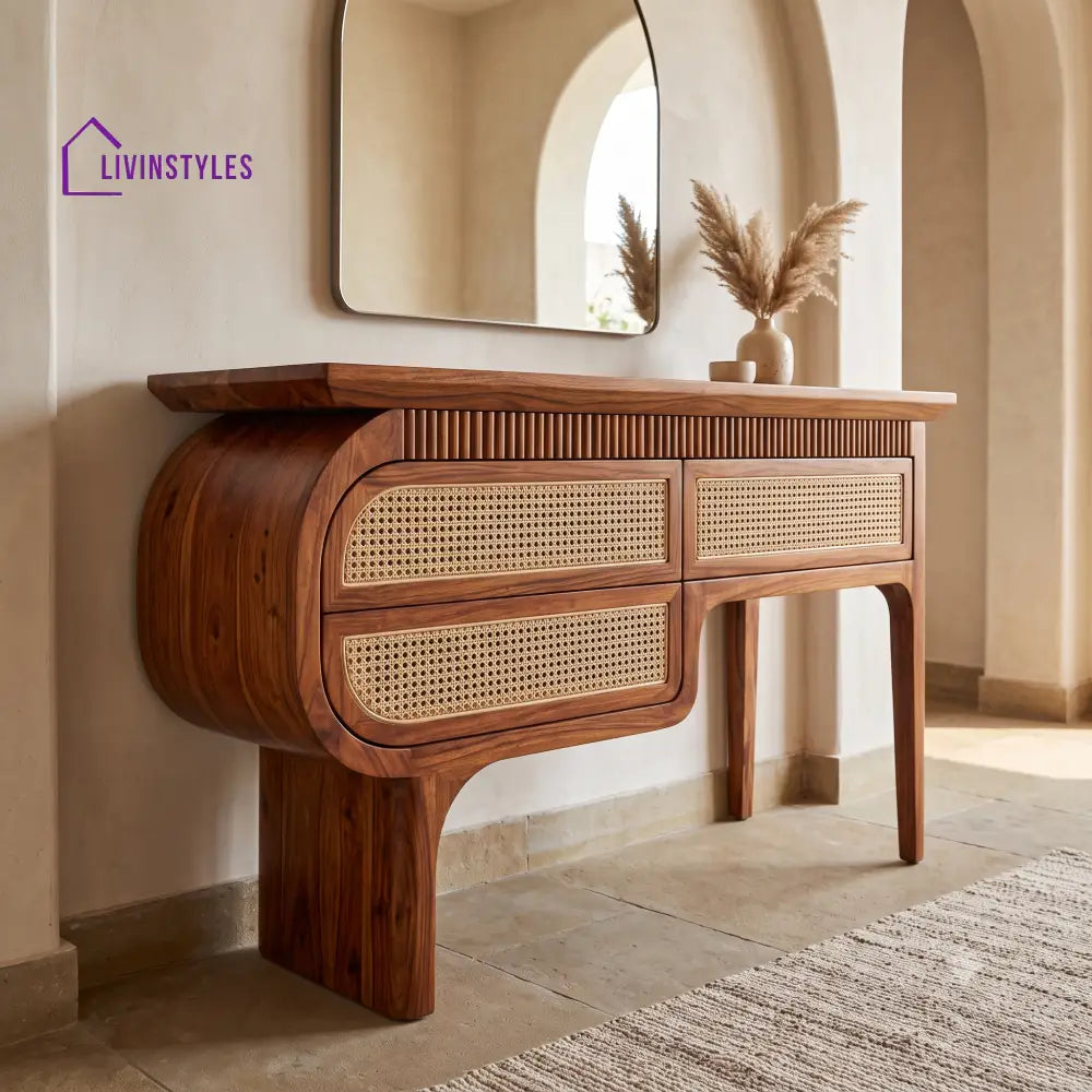 Stanislas Premium Wooden Console Table for Living Room | Entryway Table