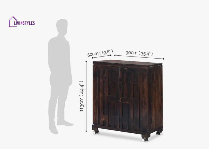 Stanislav Solid Wood Bar Cabinet Bar