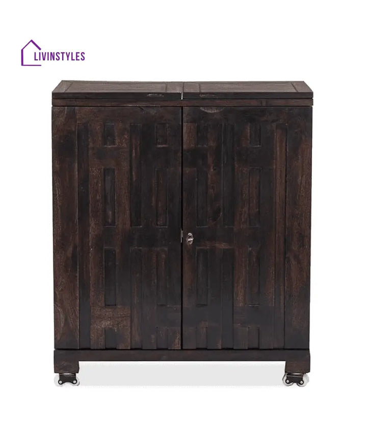 Stanislav Solid Wood Bar Cabinet Bar