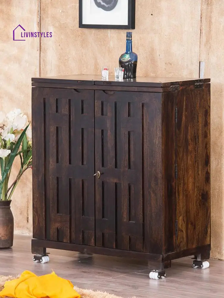 Stanislav Solid Wood Bar Cabinet Bar