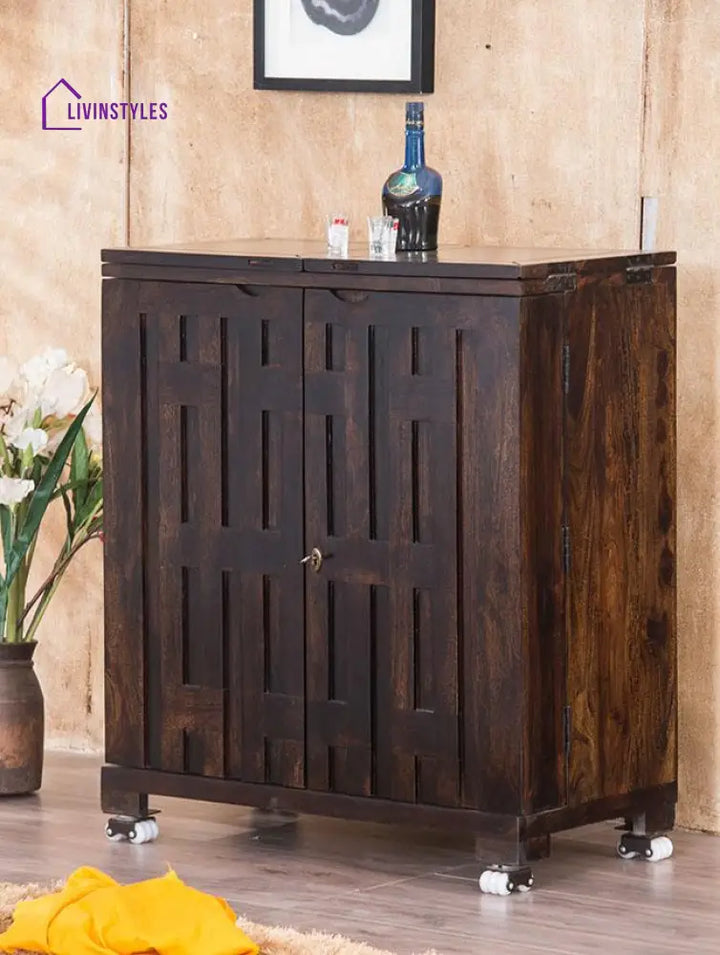 Stanislav Solid Wood Bar Cabinet Bar