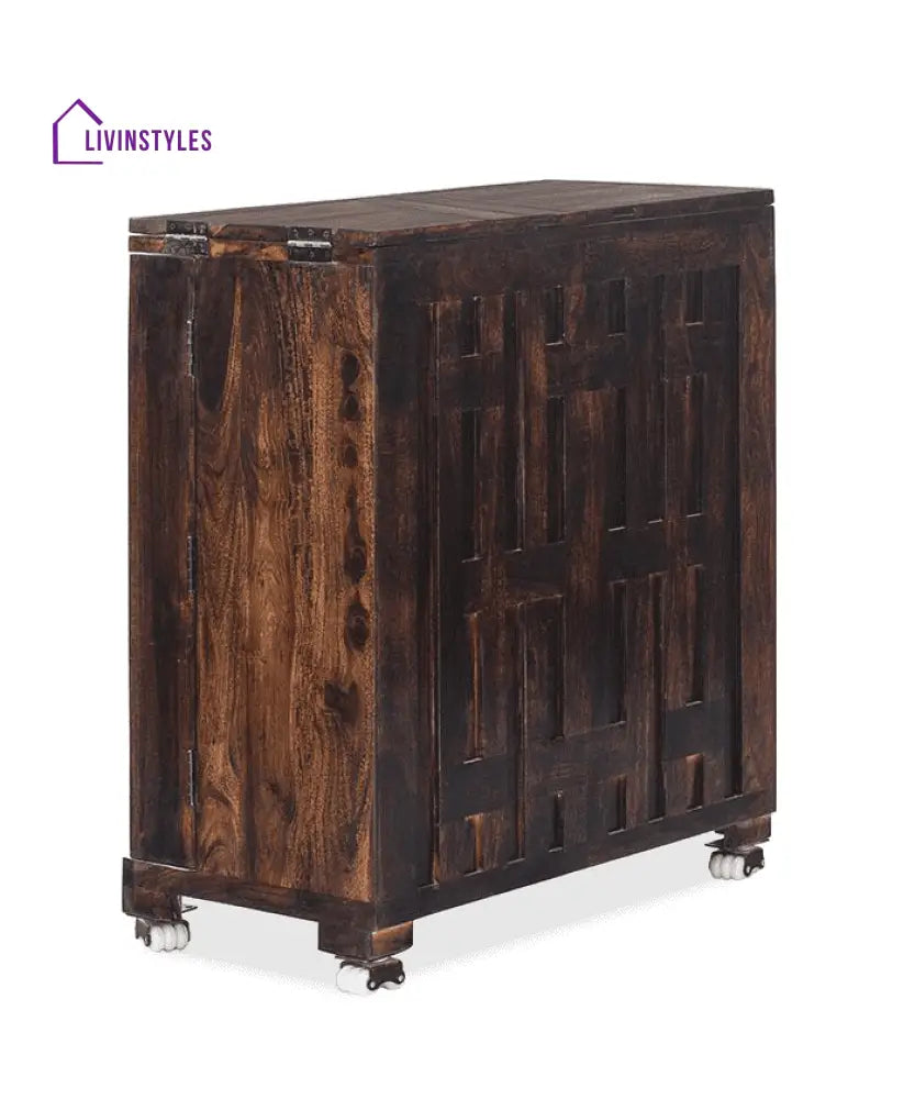 Stanislav Solid Wood Bar Cabinet Bar