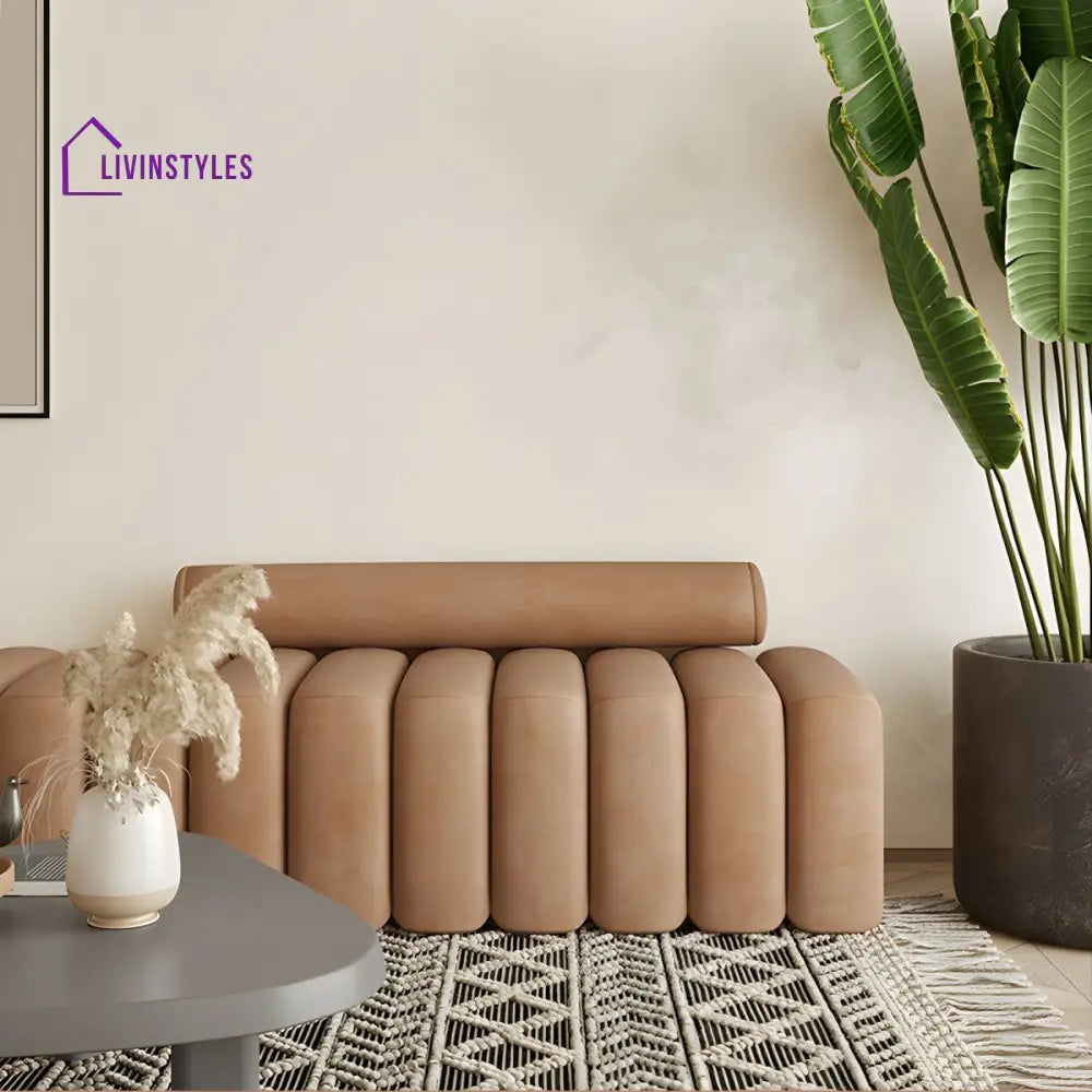 Stanislav Velvet Fabric Sofa Bench for Living Room