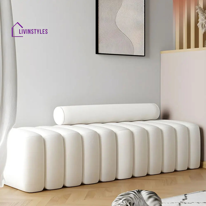 Stanislav Velvet Fabric Sofa Bench for Living Room
