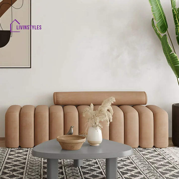 Stanislav Velvet Fabric Sofa Bench for Living Room