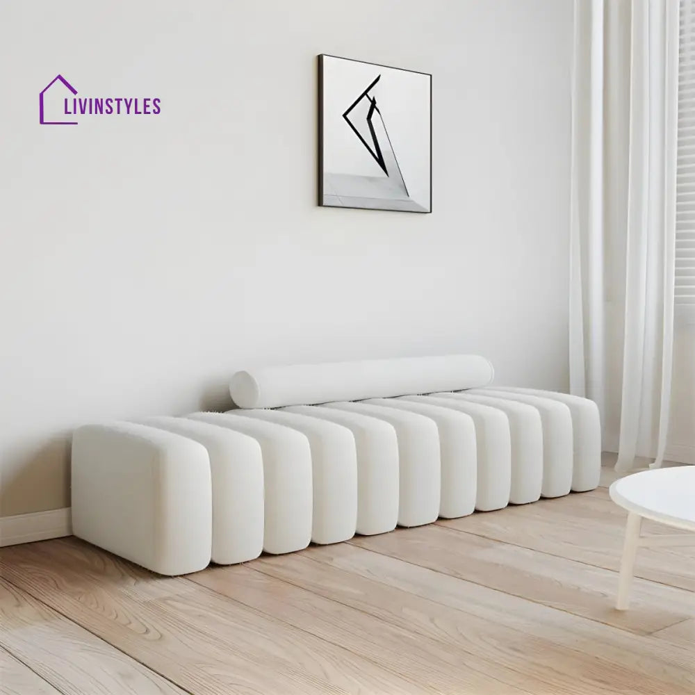 Stanislav Velvet Fabric Sofa Bench for Living Room