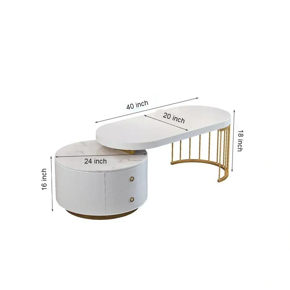 Inna Contemporary White Centre Table
