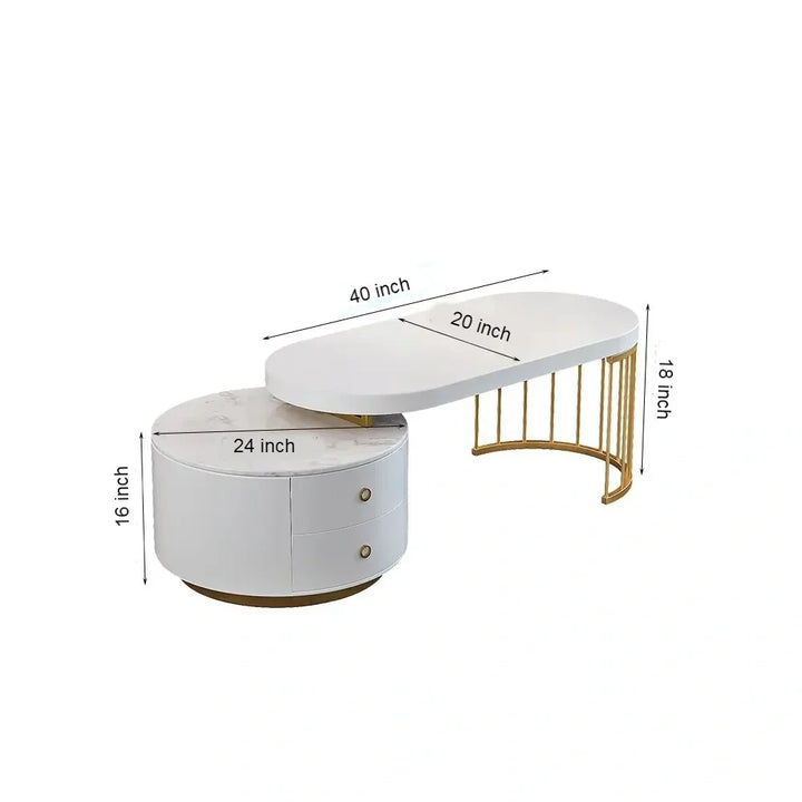 Inna Contemporary White Centre Table